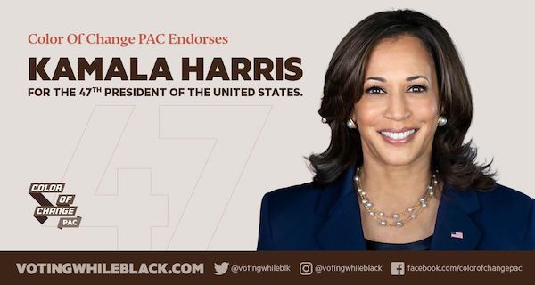 Color Of Change PAC endorses Kamala Harris for the 47th President Of The United States