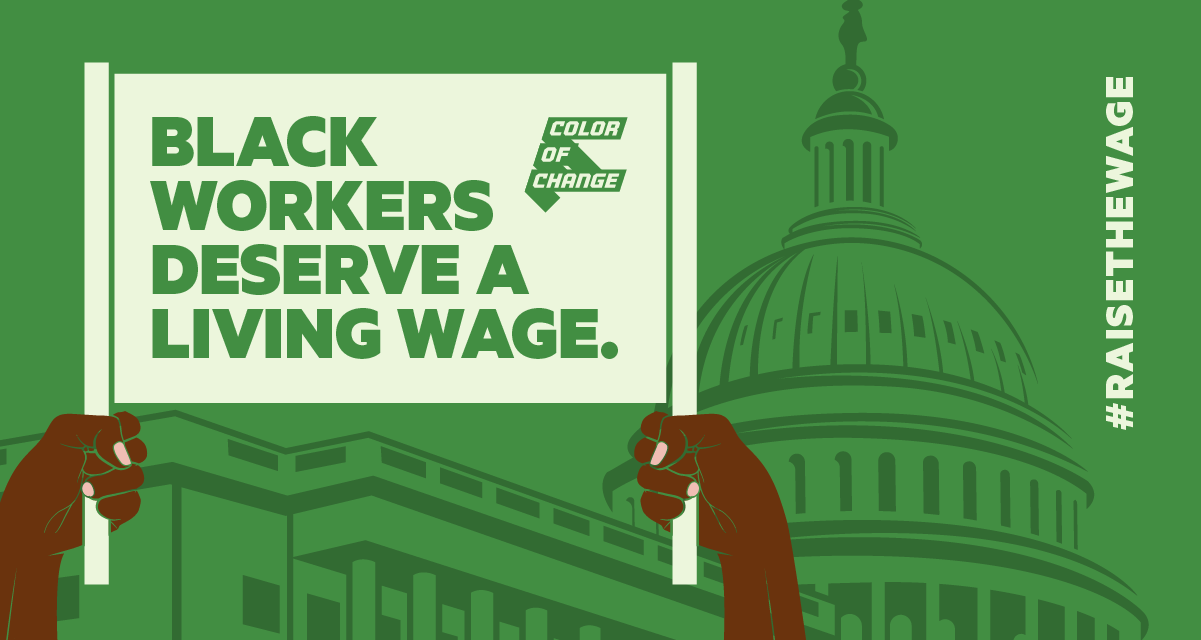 Black and low-income workers are hurting! Demand that Congress enact a LIVING WAGE! #RaiseTheWage