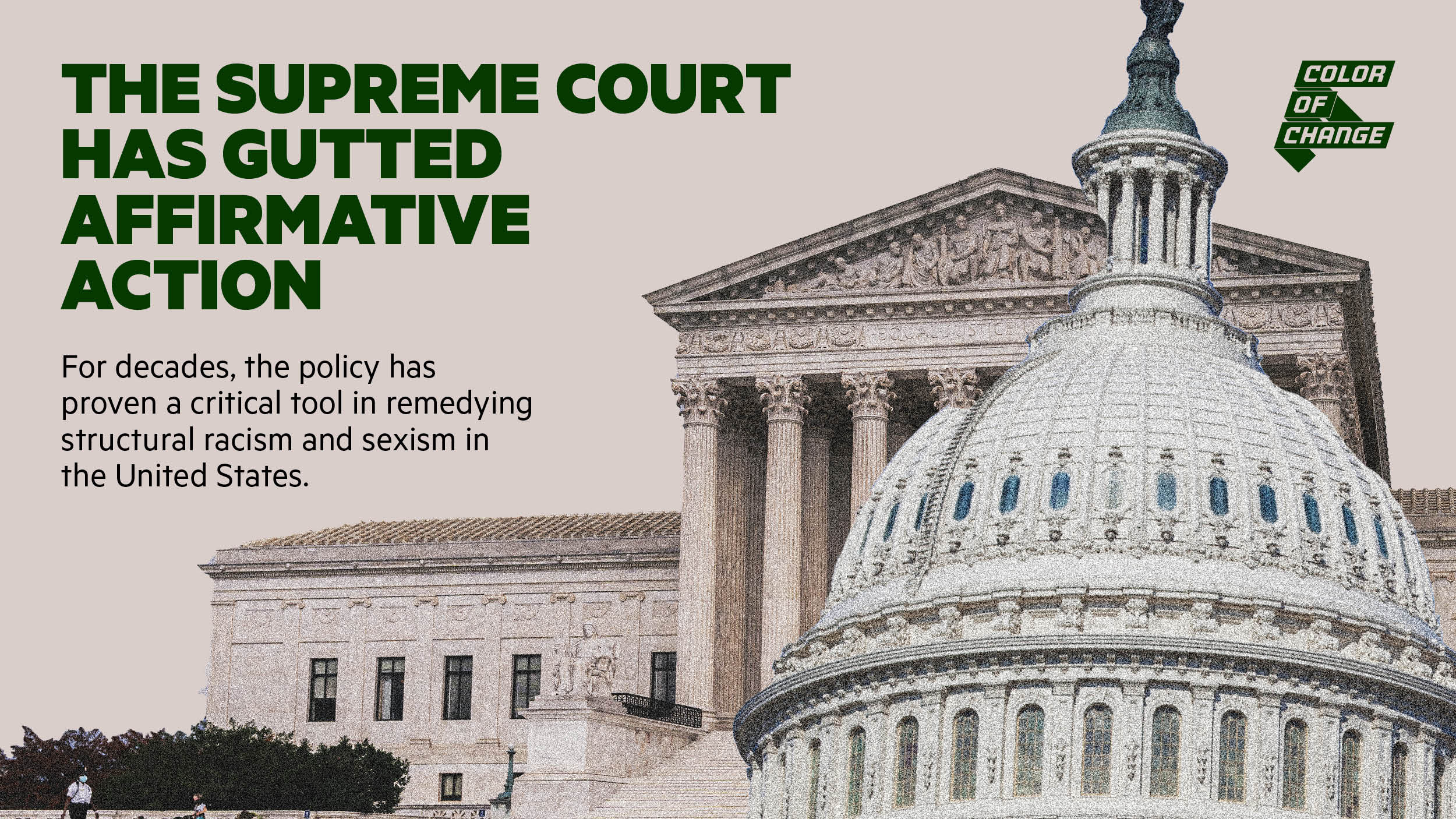 An image of the Supreme Court building in Washington, DC that reads 