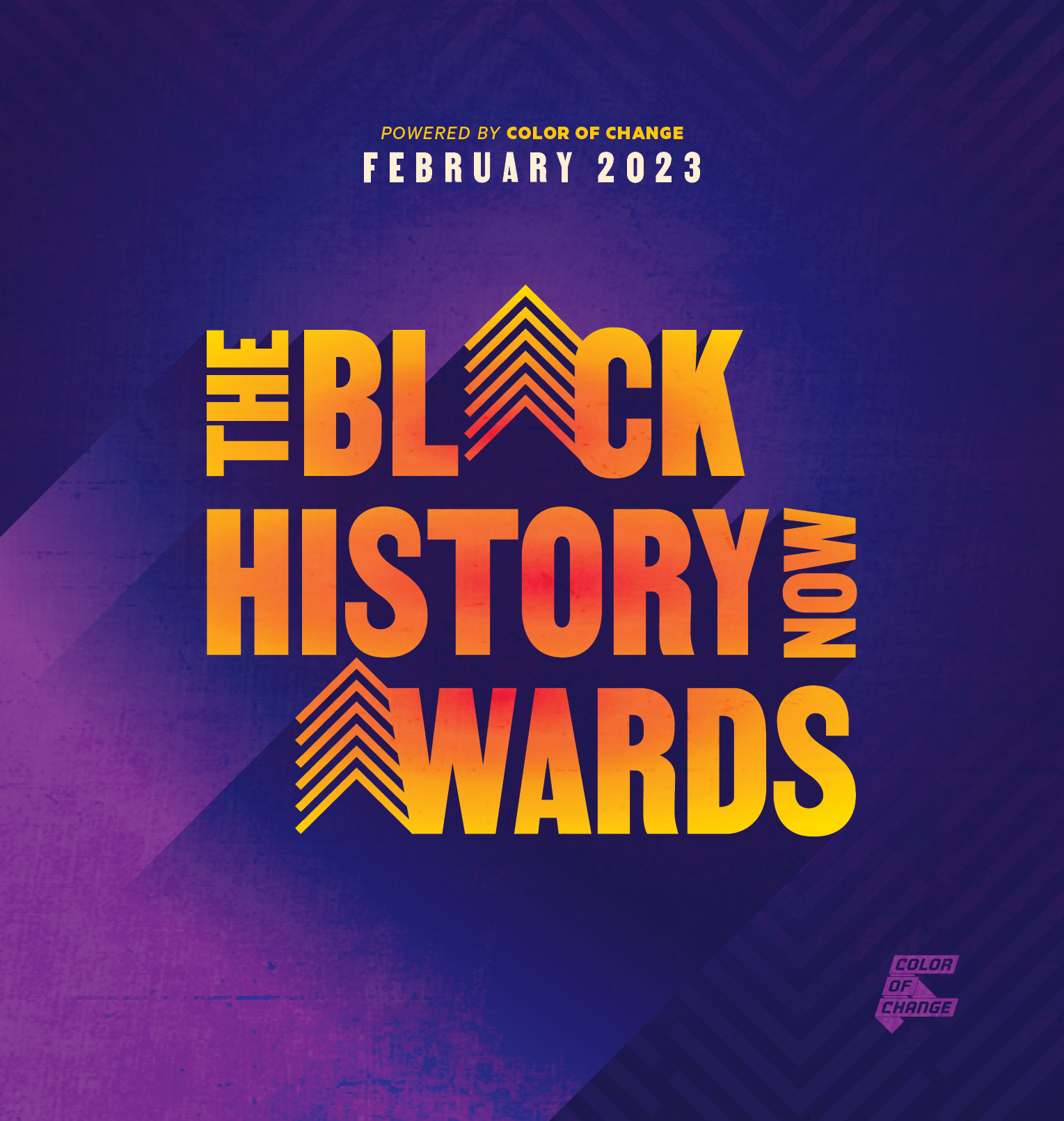 Black background. On the left side of the image are the words, The Black History Awards Now hosted by Soledad O'Brien Feb. 27 8:00 PM EST. In the center-right is an image of a woman with shoulder-length, wavy brown smiling into the camera.