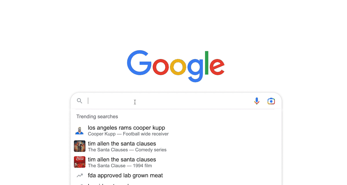 A gif of a Google search that says "Is Google evil?"