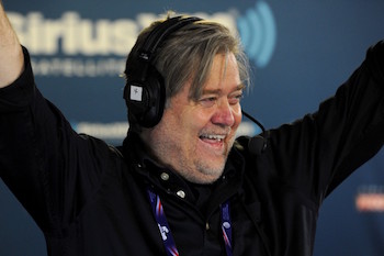 Steve Bannon at Sirius XM studios.